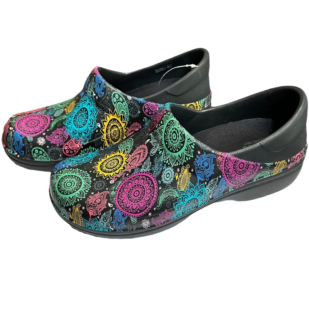 Crocs Neria Pro II Clog. Bright Paisley Floral Size 8W - Picture 2 of 7